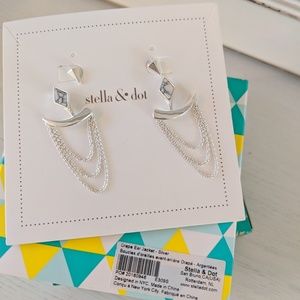 Stella & Dot Drape ear jackets - Silver